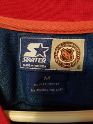 Vintage 1990s Starter York Rangers NHL Jersey Size M 3