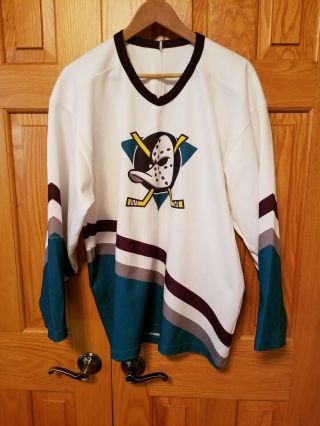 Vintage 1990s Ccm Anaheim Mighty Ducks Nhl Jersey Size L