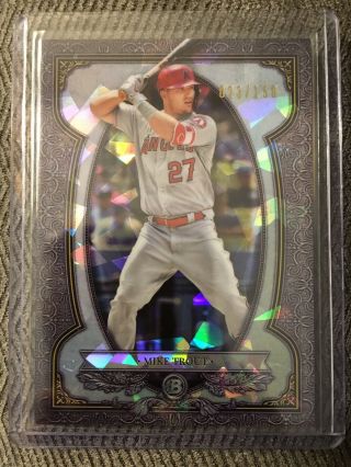 Mike Trout 2019 Bowman Sterling Atomic Refractor 023/150 Angels 
