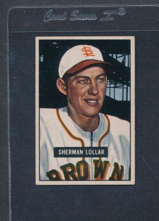 1951 Bowman 100 Sherman Lollar Browns Ex 1455