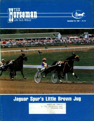 1987 Harness Horse Racing Horseman & Fair World Little Brown Jug Jaguar Spur