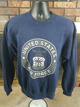 Vintage United States Air Force Academy Falcons Sweatshirt Mens Size Medium Blue