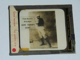1887 N172 Old Judge Baseball Card Glass Lantern Slide Tim Keefe Negative Hof