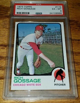 1973 Topps Rich Goose Gossage Graded Psa 6 Rookie Card Rc Chicago White Sox