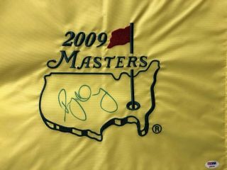 Rory Mcilroy Signed 2009 Masters Golf Pin Flag 1st Masters Psa