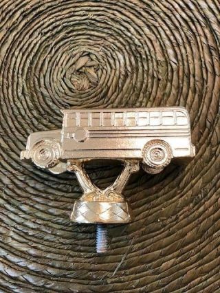 School Bus Trophy Figure - Vintage Metal