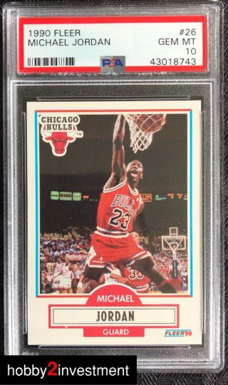 1990 Fleer Michael Jordan 26 Psa 10 Gem Card 1990 - 91 (h2i)