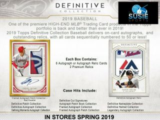 Hank Aaron 2019 Topps Definitive Baseball Full Case,  2 Boxes 5x Break