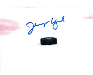 Jerry York Boston College Hockey Hall Of Fame Signed 4 X 6