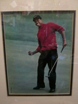 TIGER WOODS 1997 MASTERS CHAMPION FRAMED PICTURE 16 