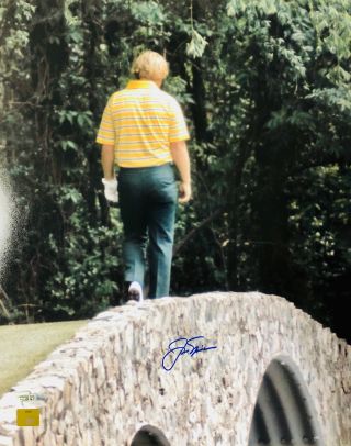Jack Nicklaus Autographed 16x20 Photo Bridge Shot - Fanatics Golden Bear