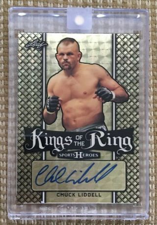 2018 Leaf Metal Sports Heroes Kings Of The Ring Gold Circle Chuck Liddell D 1/1