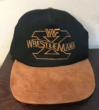 Vintage (1994) Wwf Wrestlemania X 10 Wrestling Snapback Hat Cap - Wwe