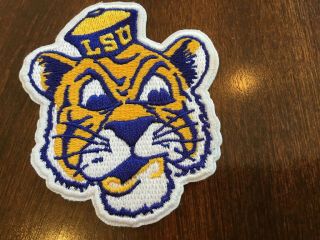 Lsu Tigers Vintage Sew On Embroidered Patch 3.  5 " X 3”