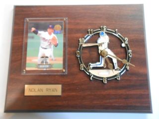 Nolan Ryan Texas Rangers Clock Limited Edition Vintage Sports Plaque