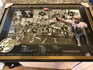 Purdue Autographed And Framed Football Poster—11 Quarterbacks