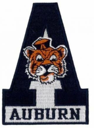 Auburn Tigers " War Eagle " Vintage Rare Embroidered Iron On Patch 3.  5 " X 2.  5 "