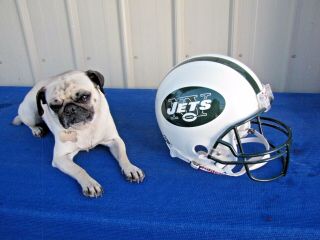 York Jets Nfl Riddell Pro Line Authentic Vsr - 4 Football Helmet Size Large