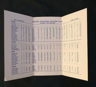 Oakland Oaks 1954 Baseball Spring Training Roster Schedule 3