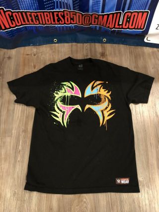 Wwe Authentic Wear Ultimate Warrior Black T - Shirt Play Hard In The Paint Mens L