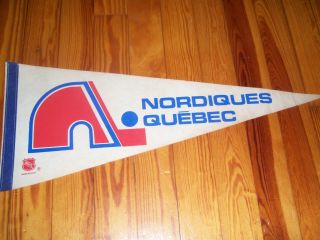 Vtg Quebec Nordiques & Hartford Whalers Full Size Felt Pennants Nhl