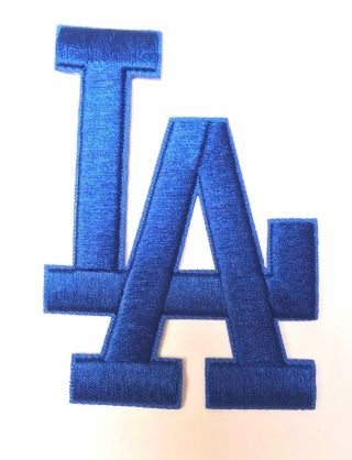 Los Angeles Dodgers L.  A.  Letters Blue Jersey Patch Iron On
