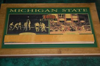 Michigan State Spartans Msu Jenison Fieldhouse Wood Court Floor 100 Years Bball