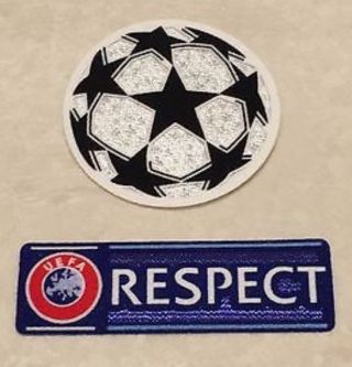 Set Of Ucl Uefa Champions League Respect Star Ball Patch Badge Parche Flicken