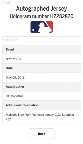 MLB Authenticated Team issued road CC Sabathia Signed Yankees Jersey.  (2016) 5