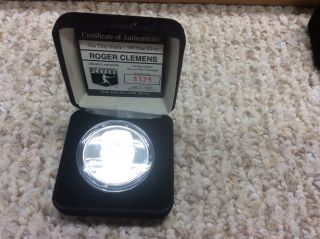 Roger Clemens.  999 Highland 1 Oz Silver Coin Solid Silver Coin