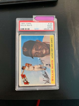 1955 Topps Willie Mays 194 Psa 2 Gd