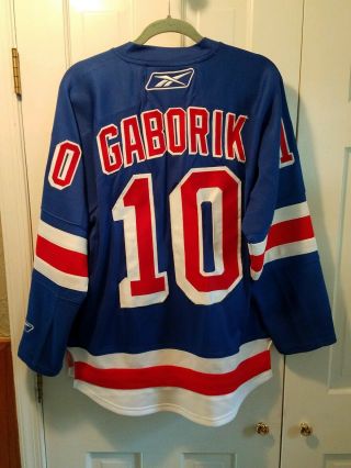 Marian Gaborik Ny Rangers Jersey Mens Small Nhl Sewn On Letters Pre - Owned