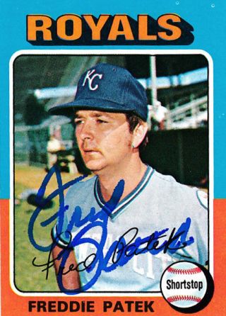 Freddie Patek (tough Autograph) 1975 Topps Mini Kansas City Royals Signed Card