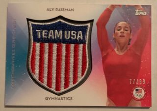 2016 Topps U.  S.  Olympic Team Crest Patches Ustcara Aly Raisman 77/99