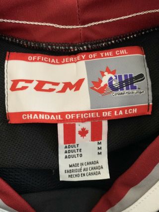 Red Deer Rebels Black CCM CHL Junior WHL Hockey Jersey Adult Size M 3