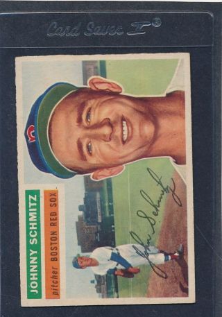 1956 Topps 298 Johnny Schmitz Red Sox Ex/mt 56t298 - 21616 - 1
