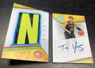 4/5 Trae Young 2018 - 19 Opulence Autograph Rookie Patch Auto Letter Tags Book Rpa