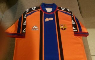 Barcelona soccer jersey away Hristo Stoichkov 8 season 1997 size L good cond 4