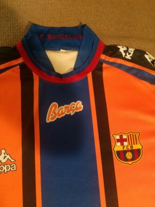 Barcelona soccer jersey away Hristo Stoichkov 8 season 1997 size L good cond 5