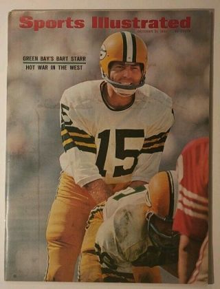 Sports Illustrated Oct 31,  1966 Green Bay Packers Bart Starr No Label Newsstand