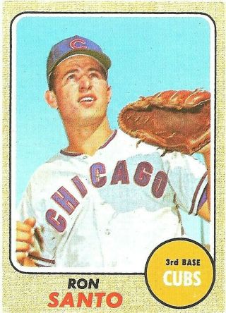 1968 Topps Baseball Set Break Ron Santo Chicago Cubs Card 235