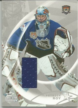 2002 - 03 Be A Player All Star Patrick Roy Nhl Silver Jersey / 30 Avalanche