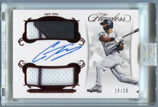 2018 Panini Flawless Gleyber Torres Rookie Autograph 2x Patch Auto /20 Encased
