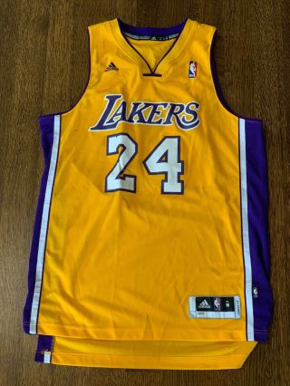 Adidas Nba Los Angeles Lakers Kobe Bryant 24 Gold Swingman Jersey Mens M Sewn