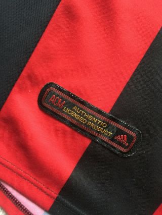 90s Vintage Adidas 2001 - 2002 AC Milan ACM Home Jersey OPEL men ' s L Made In Italy 4