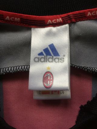 90s Vintage Adidas 2001 - 2002 AC Milan ACM Home Jersey OPEL men ' s L Made In Italy 6