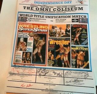 Pro Wrestling Superstars Event Poster " World Title Unification ",  Nwa Vs.  Wwf1982