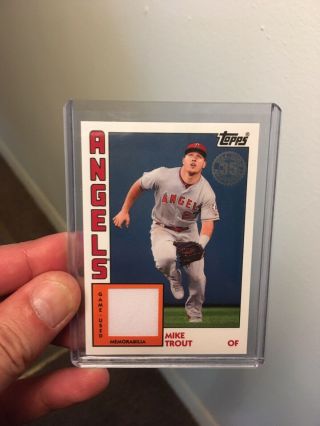 2019 Topps Mike Trout Game Memorabilia Los Angeles Angels 1984 Insert