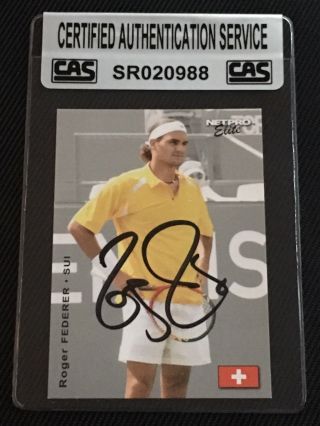 Roger Federer 2003 Netpro Elite Tennis Signed Autographed Card 2 Cas Authentic
