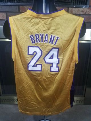 Vintage Kobe Bryant Los Angeles Lakers NBA Basketball Jersey 24 Youth Size XL 3